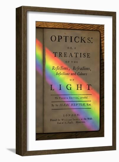 Newton's Opticks with Colour Spectrum-David Parker-Framed Photographic Print