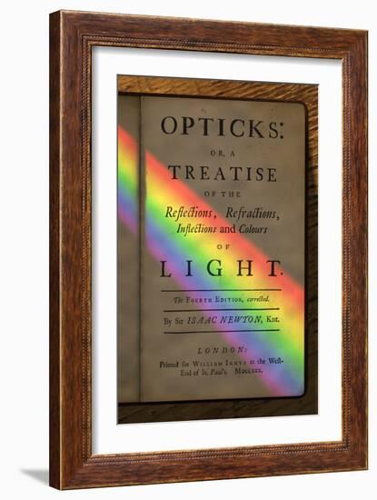 Newton's Opticks with Colour Spectrum-David Parker-Framed Photographic Print