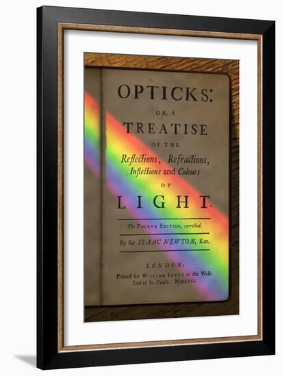 Newton's Opticks with Colour Spectrum-David Parker-Framed Photographic Print