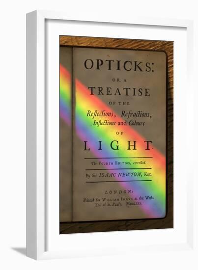 Newton's Opticks with Colour Spectrum-David Parker-Framed Photographic Print