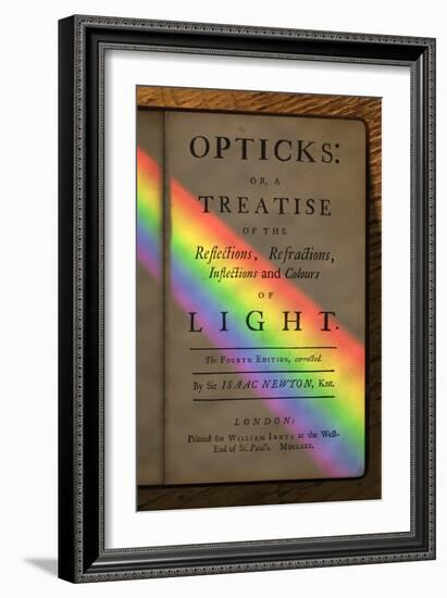 Newton's Opticks with Colour Spectrum-David Parker-Framed Photographic Print