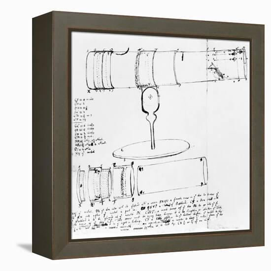 Newton's Telescope, Historical Artwork-Library of Congress-Framed Premier Image Canvas