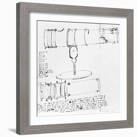 Newton's Telescope, Historical Artwork-Library of Congress-Framed Premium Photographic Print