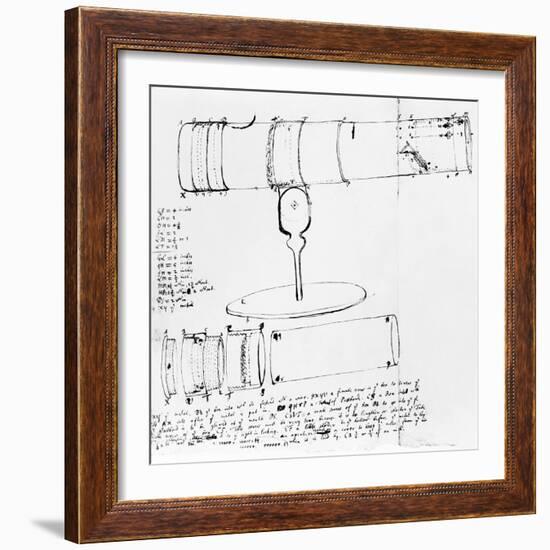 Newton's Telescope, Historical Artwork-Library of Congress-Framed Premium Photographic Print