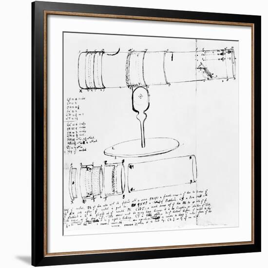 Newton's Telescope, Historical Artwork-Library of Congress-Framed Photographic Print