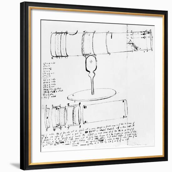 Newton's Telescope, Historical Artwork-Library of Congress-Framed Photographic Print