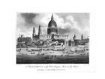 St Paul's Cathedral, with the Lord Mayor's Show on the Water, London, 1804-Newton-Mounted Giclee Print