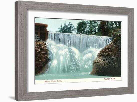 Newton Upper Falls-null-Framed Art Print