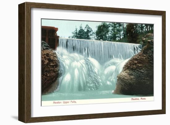 Newton Upper Falls-null-Framed Art Print