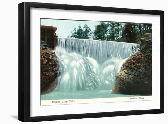 Newton Upper Falls-null-Framed Art Print