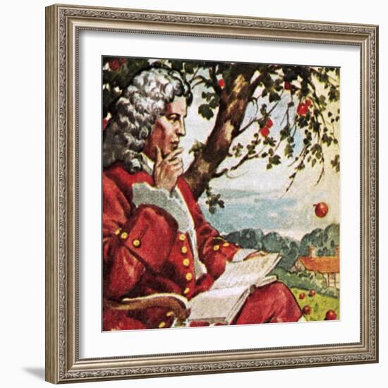 Newton Watching Apples Fall-English School-Framed Giclee Print