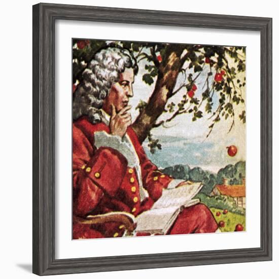 Newton Watching Apples Fall-English School-Framed Giclee Print