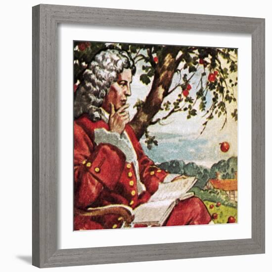 Newton Watching Apples Fall-English School-Framed Giclee Print