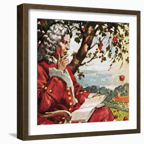 Newton Watching Apples Fall-English School-Framed Giclee Print