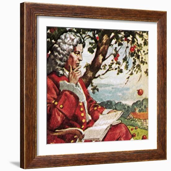 Newton Watching Apples Fall-English School-Framed Giclee Print