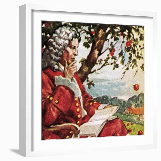 Newton Watching Apples Fall-English School-Framed Giclee Print