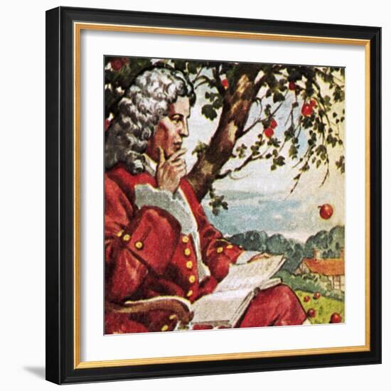 Newton Watching Apples Fall-English School-Framed Giclee Print