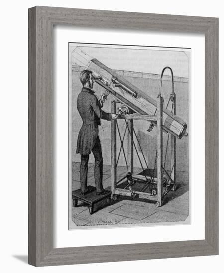 Newtonian Telescope as Modified by Foucault-null-Framed Art Print