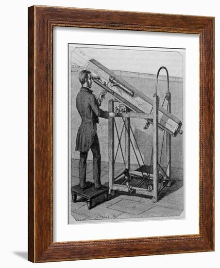 Newtonian Telescope as Modified by Foucault-null-Framed Art Print