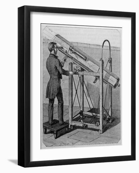 Newtonian Telescope as Modified by Foucault-null-Framed Art Print