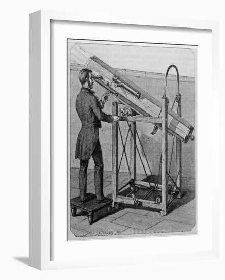 Newtonian Telescope as Modified by Foucault-null-Framed Art Print