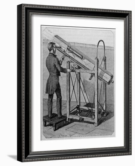 Newtonian Telescope as Modified by Foucault-null-Framed Art Print