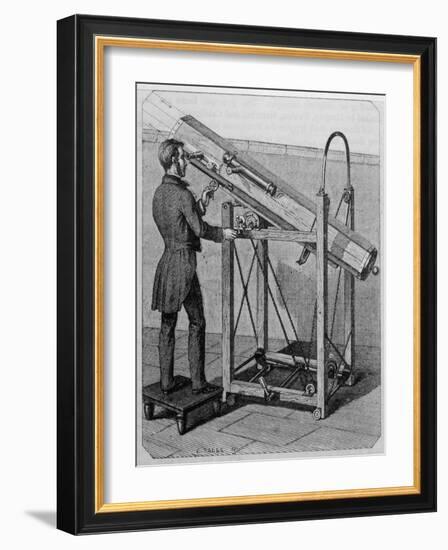 Newtonian Telescope as Modified by Foucault-null-Framed Art Print