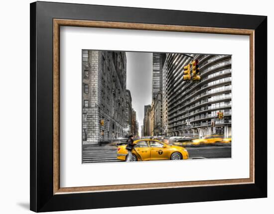 Newyork City Cabs-null-Framed Premium Giclee Print