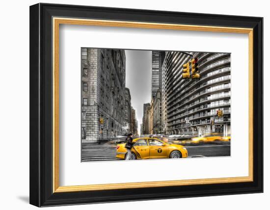 Newyork City Cabs-null-Framed Premium Giclee Print