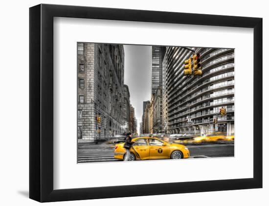 Newyork City Cabs-null-Framed Art Print