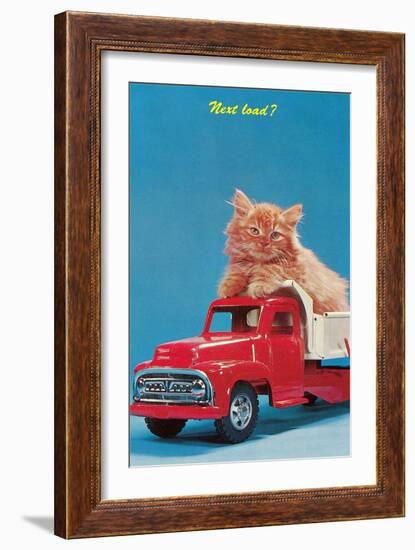 Next Load? Kitten in Toy Truck-null-Framed Art Print