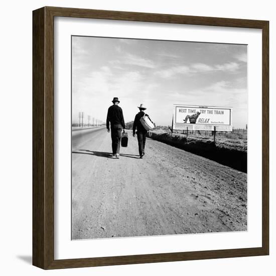 Next Time Try the Train Relax Southern Pacific, March 1937-Dorothea Lange-Framed Photo