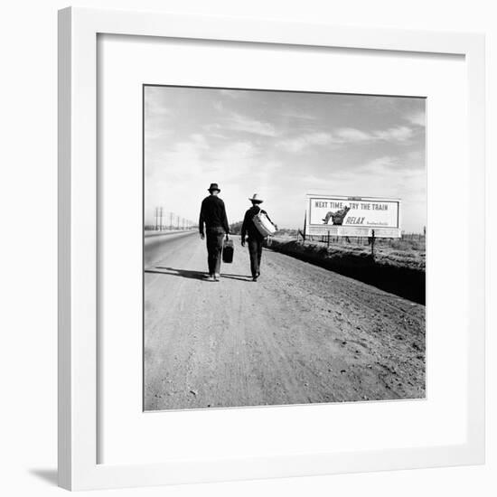 Next Time Try the Train Relax Southern Pacific, March 1937-Dorothea Lange-Framed Photo