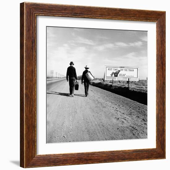 Next Time Try the Train Relax Southern Pacific, March 1937-Dorothea Lange-Framed Photo