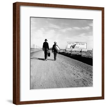 Next Time Try the Train Relax Southern Pacific, March 1937-Dorothea Lange-Framed Photo