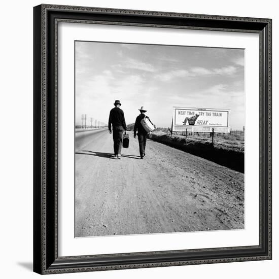 Next Time Try the Train Relax Southern Pacific, March 1937-Dorothea Lange-Framed Photo