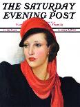 "Woman in Red Hat," Saturday Evening Post Cover, March 3, 1923-Neysa Mcmein-Framed Giclee Print