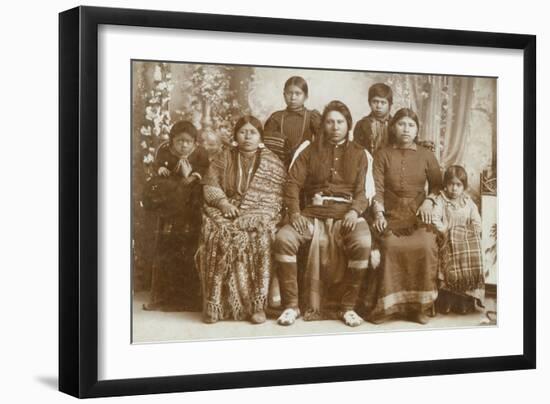 Nez Perce Family, 1900-1902-E.G. Cummings-Framed Giclee Print