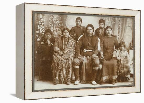 Nez Perce Family, 1900-1902-E.G. Cummings-Framed Premier Image Canvas