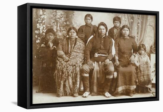Nez Perce Family, 1900-1902-E.G. Cummings-Framed Premier Image Canvas