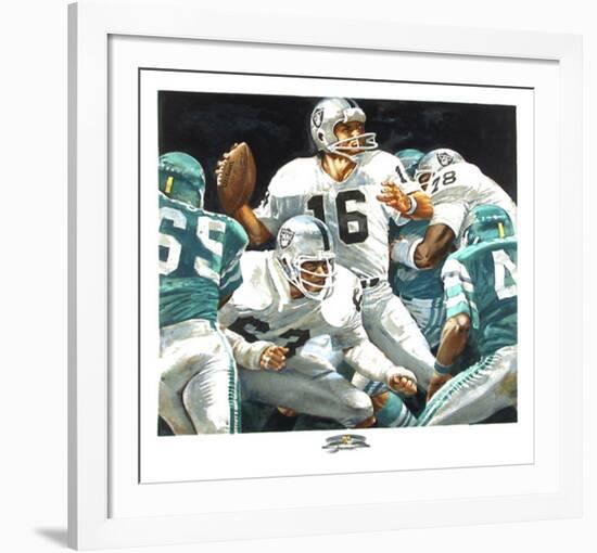 NFL Superbowl XV (Jim Plunkett)-Merv Corning-Framed Limited Edition