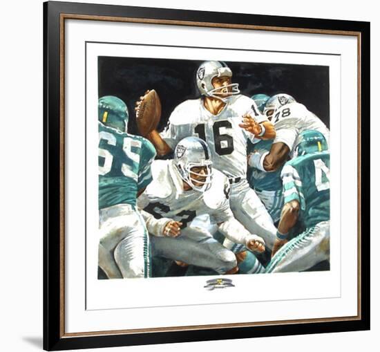 NFL Superbowl XV (Jim Plunkett)-Merv Corning-Framed Limited Edition