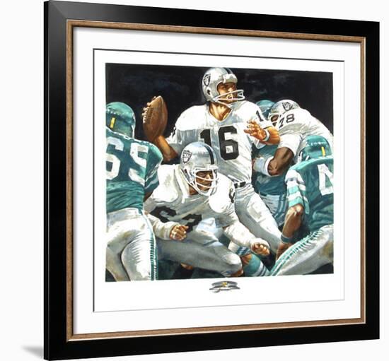 NFL Superbowl XV (Jim Plunkett)-Merv Corning-Framed Limited Edition