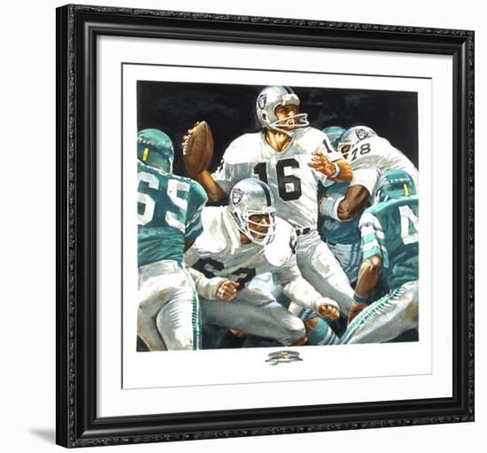 NFL Superbowl XV (Jim Plunkett)-Merv Corning-Framed Limited Edition