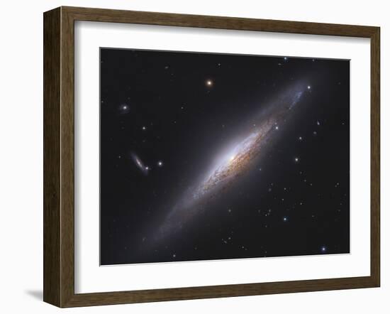 Ngc 2683, Spiral Galaxy in Lynx-null-Framed Photographic Print