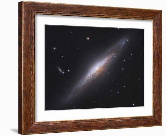 Ngc 2683, Spiral Galaxy in Lynx-null-Framed Photographic Print