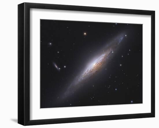 Ngc 2683, Spiral Galaxy in Lynx-null-Framed Photographic Print