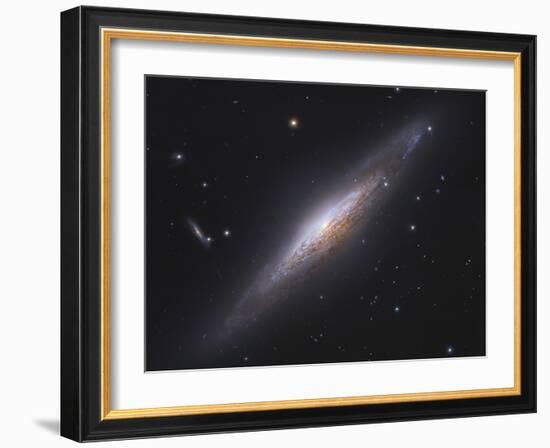 Ngc 2683, Spiral Galaxy in Lynx-null-Framed Photographic Print