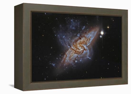 Ngc 3314, a Pair of Overlapping Spiral Galaxies-null-Framed Premier Image Canvas