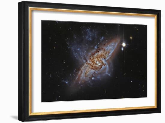 Ngc 3314, a Pair of Overlapping Spiral Galaxies-null-Framed Photographic Print